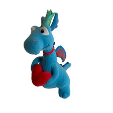 Disney Junior Doc McStuffins Stuffy the Dragon Plush With Heart Blue 8"