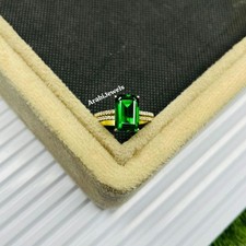 Emerald Ring 925 Sterling Silver Gift For Her Emerald Cut Engagement Ring.