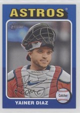 2024 Topps Heritage High Number Dark Blue Border Yainer Diaz #512 16kt