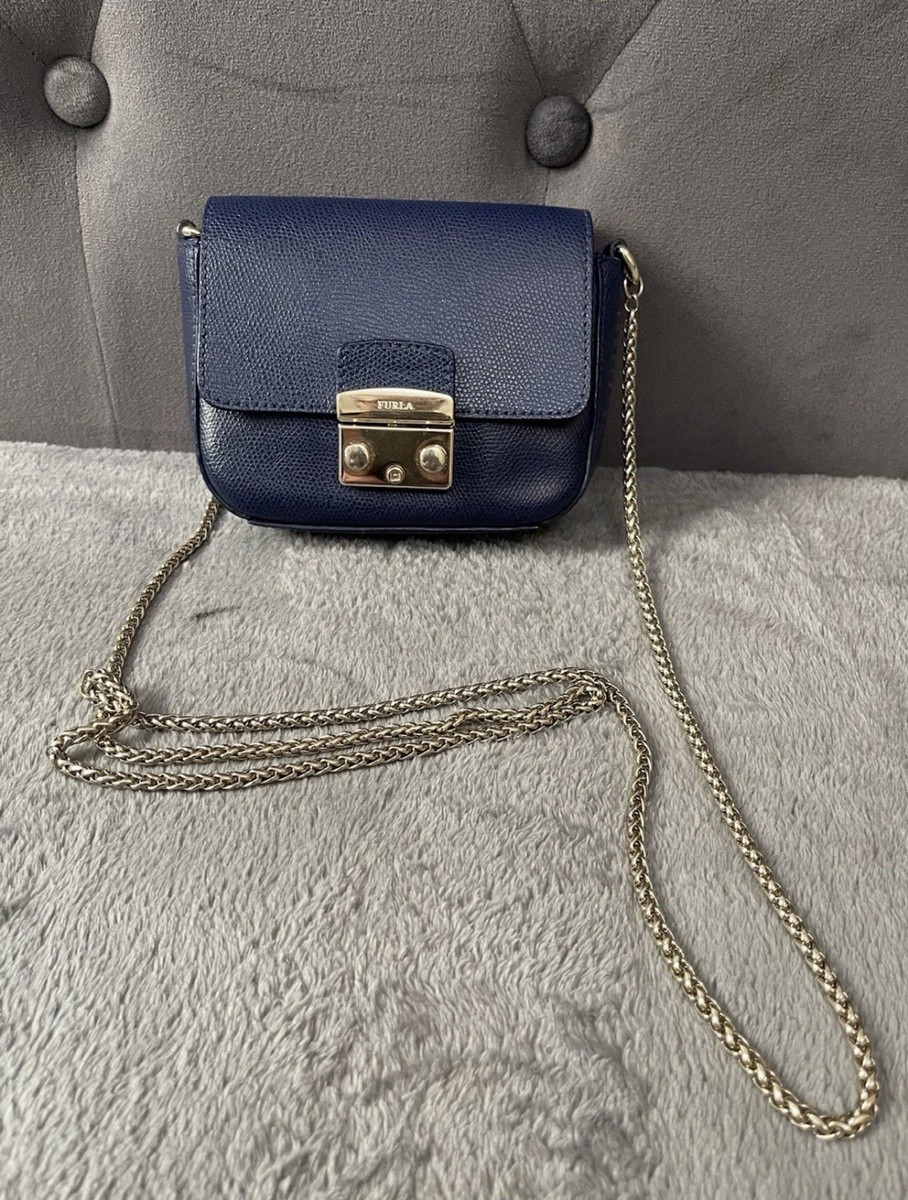 Furla Woman Metropolis Mini Crossbody Bag In Navy Colour