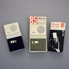 Vintage Norelco Pocket Memo LFH 0085/54 Voice Recorder Micro Cassette Tape W Box