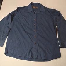 jesse james workwear Shirt XL Blue Long Sleeve