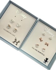 Disney You Are Bowtiful Minnie Mouse Bows Dainty Post Earrings Set Lot