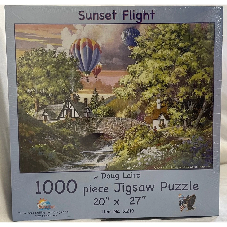 NUEVO Rompecabezas SunsOut "Sunset Flight" 1000 piezas Doug Laird arte SELLADO Foto 3 de 4