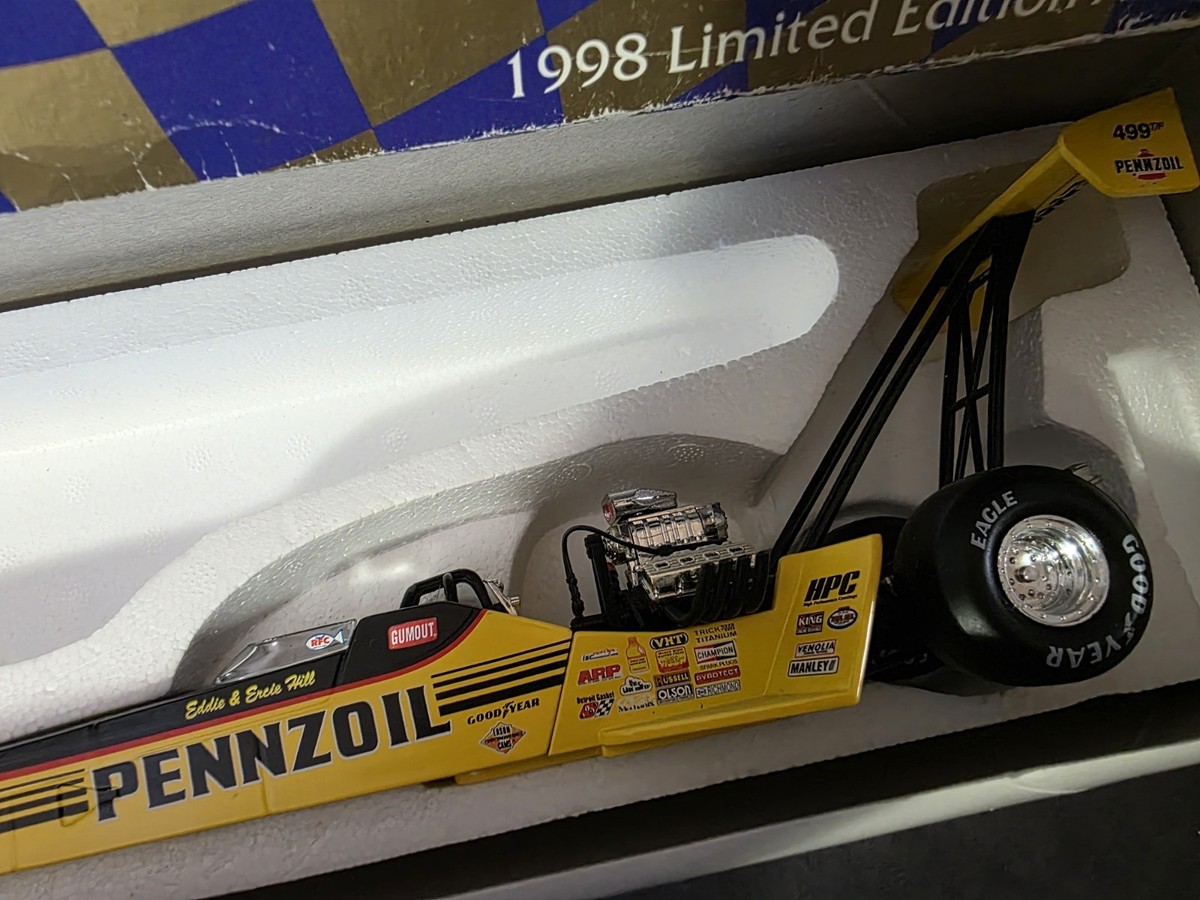Action 1998 Eddie Hill Pennzoil Matco Tools NHRA Top Fuel Dragster