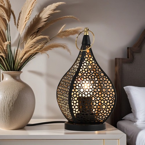 Lámpara De Mesa Lámpara De Noche Lámpara Boho Decoración De Habitación 27cm - Imagen 2 de 9