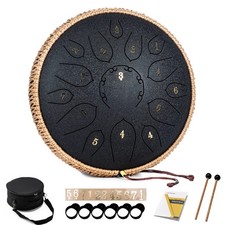 Steel Tongue Drum - 15 Note 12 Inch Tongue Drums - Percussion Instruments - H...