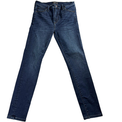 Abercrombie Jeans Womens 27 Simone High Rise Super Skinny Dark Wash Denim Retro!