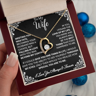 To My Wife Heart Necklace Anniversary valentines meaningful Gift From Husband