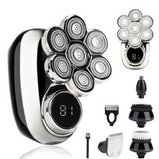 5-in-1 Electric Head Shaver for Bald Men in Gunmetal with LED Display, IPX7