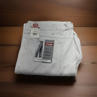 Wrangler Workwear Painters Pant Relaxed Fit Jeans Men's 40x32 White NWT