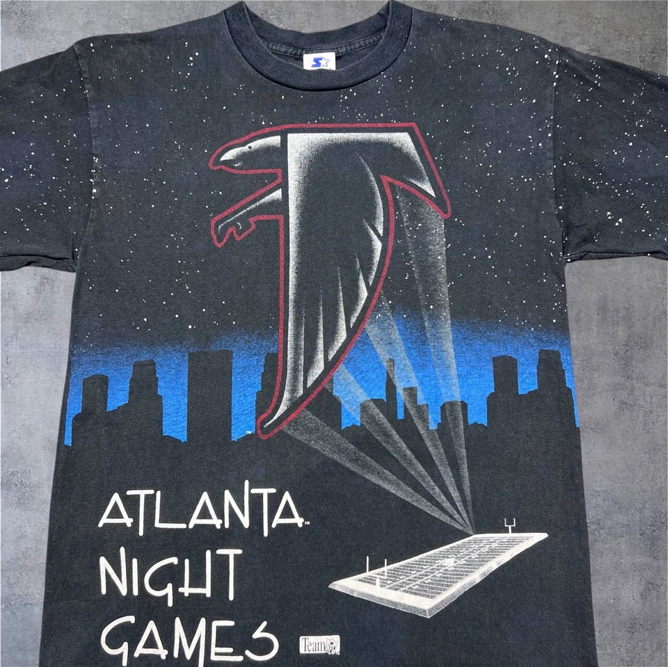 Camiseta De Colección Años 90 Starter Atlanta Falcons Fútbol Juegos Nocturnos Estadio Para Hombre’s M Foto 2 de 4