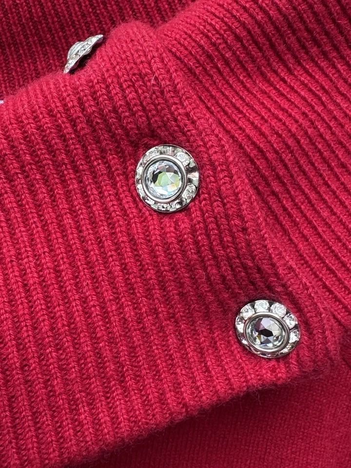 Suéter Rojo Ralph Lauren Black Label Capucha Cuello Cachemira Mezcla Mediano Foto 2 de 4