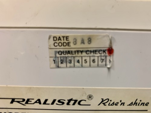 Radio Shack Realistic Rise N Shine Am Fm Radio Alarm Clock W/headphones 1988 - Picture 9 of 10