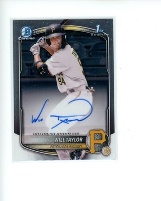 2025 Bowman Chrome Prospect Autograph Auto #CPAWT Will Taylor 1st