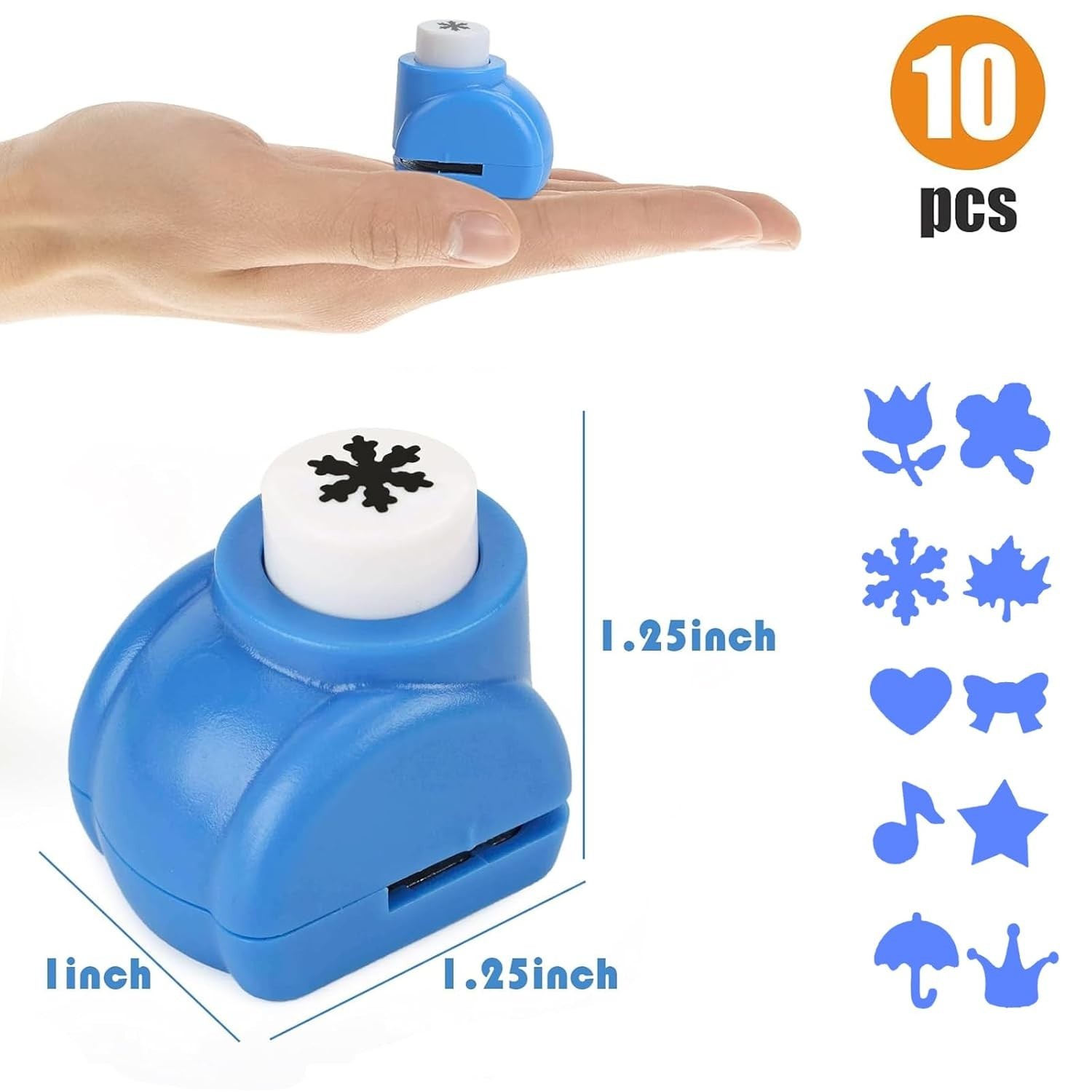 10 Assorted Shape Punches for Kids - Fun Craft Tools for Creative Projects