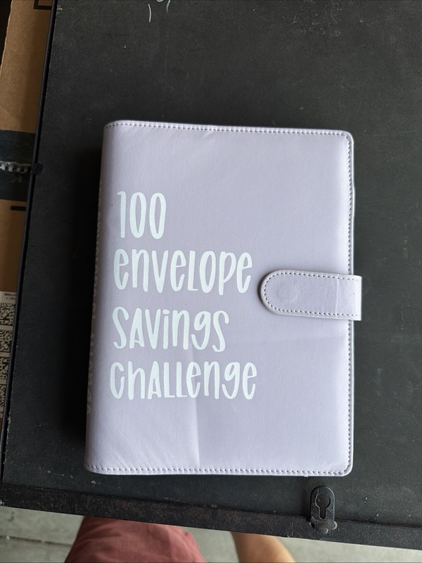 100 day envelope challenge money saving binder (purple)