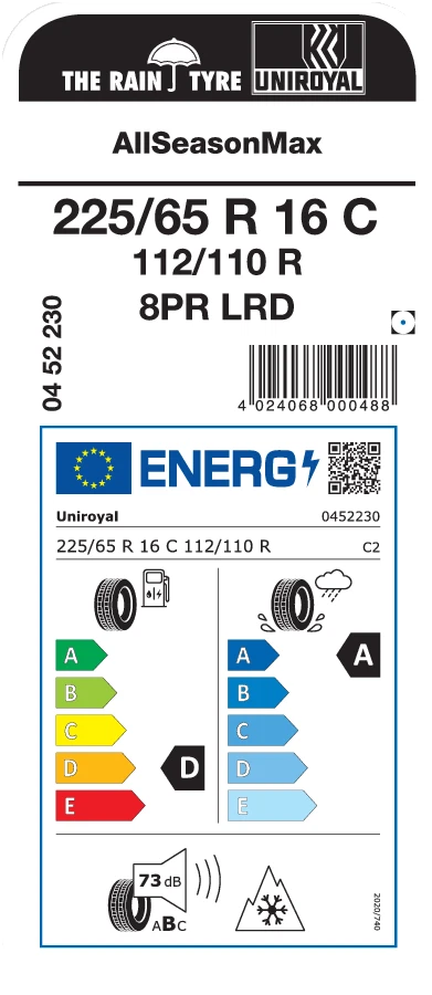 Uniroyal AllSeasonMax 225/65 R16 112R C M+S - Bild 2 von 2