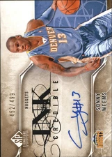 2009-10 SP Signature Edition INKcredible #ISO Sonny Weems Autograph Card /499 