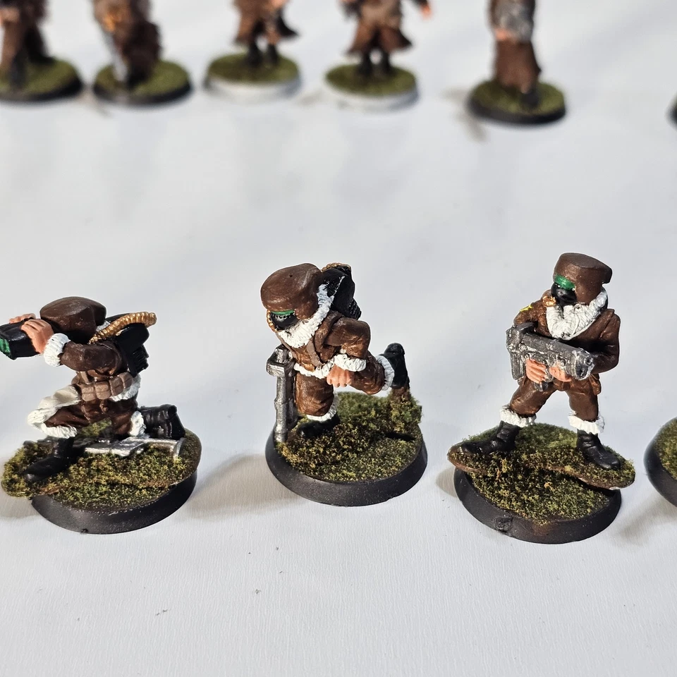 Warhammer 40k Guardia Imperial Valhallan Guerreros de Hielo Metal Pintado De Colección 5 Piezas Foto 4 de 4