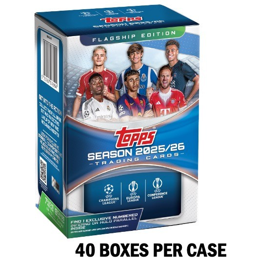 2025-26 TOPPS UCC VALUE BLASTER 40-BOX CASE UEFA Club Competitions