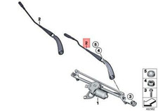 BMW 4 Coupe F32 Scheibenwischerarm vorne links LHD 61617297553 NEU Original