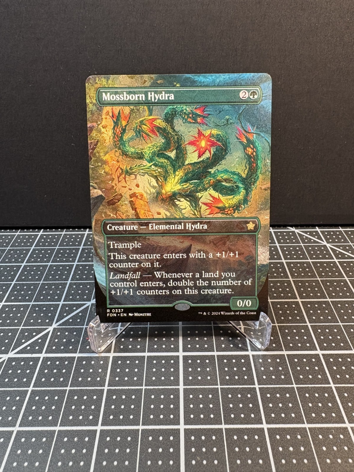 MTG Mossborn Hydra (Borderless) [FDN] #337 NM