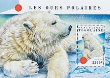TOGO POLAR BEAR STAMPS SHEET SS MNH 2018 BEARS WILD ANIMALS WILDLIFE ARCTIC