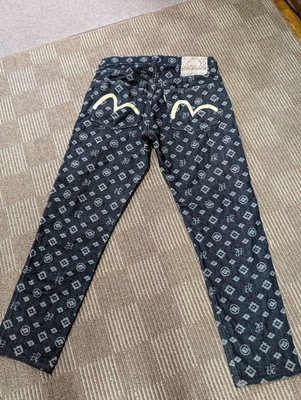 Evisu Family Crest Monogram Jeans W32 japan