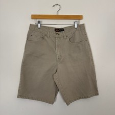 Vintage 90s Route 66 Tan Denim Jean Shorts Jorts Skater Streetwear 32