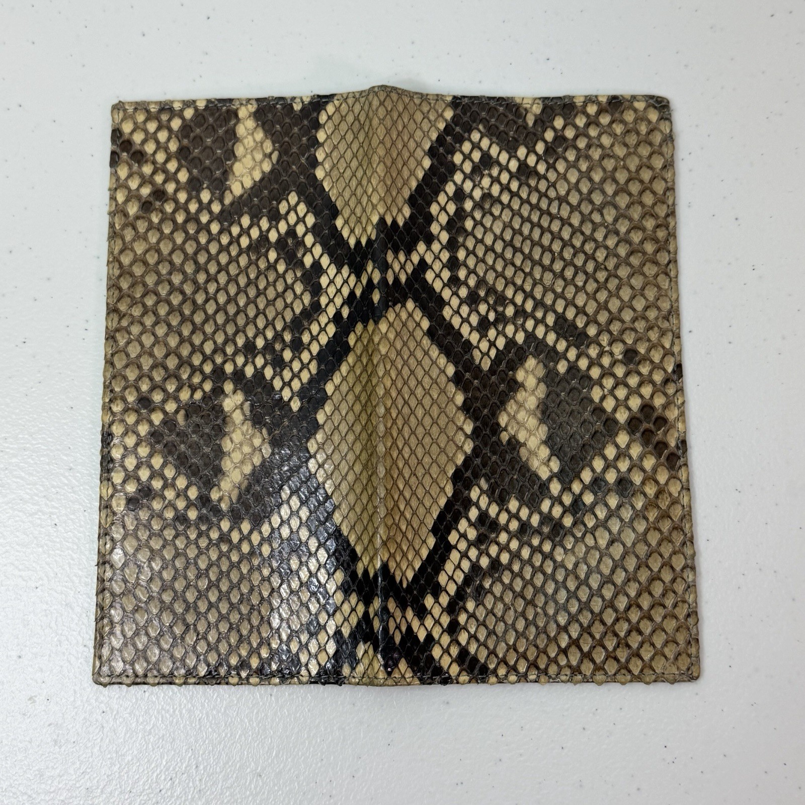 Lambertson Truex Python / Snake Leather Bifold Lo… - image 3