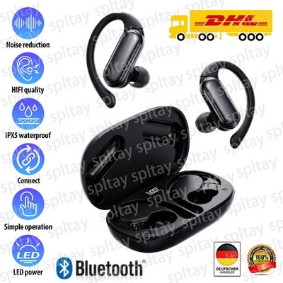 Bluetooth 5.4 Kopfhörer In-Ear Ohrbügel Kabellos TWS Sportkopfhörer mit Mikrofon