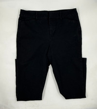 Old Navy Women's Pixie Pants Size 6 Black Cotton Blend Secret Slim Straight