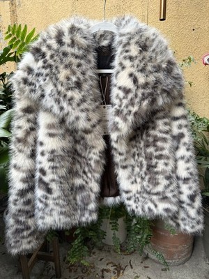 ZARA WOMAN COLLECTION FAUX FUR COAT ANIMAL PRINT , ZW, leopard print SMALL