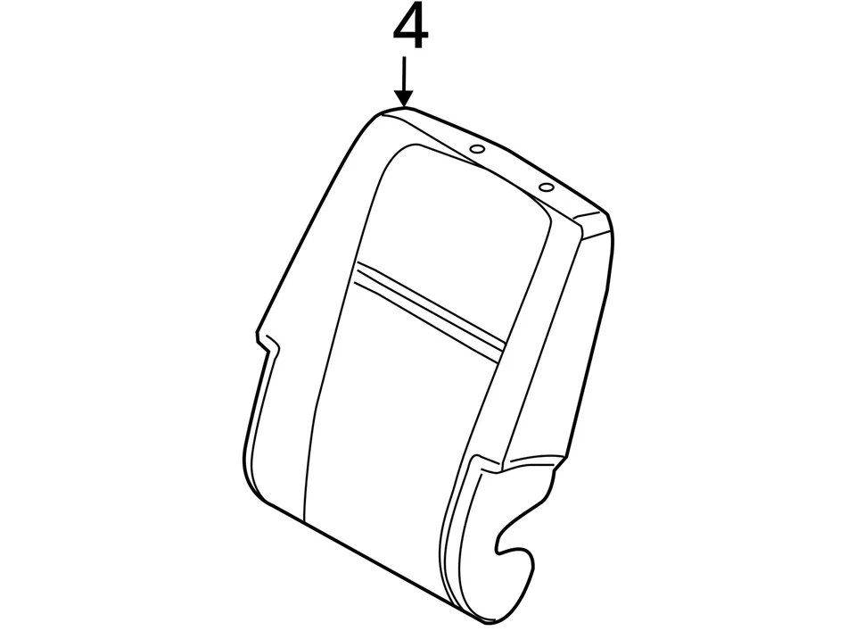 CAPA TRASEIRA DO BANCO DIANTEIRO CHRYSLER 6PL88XR4AA NOVA OEM 6PL88XR4AA - Imagem 3 de 3