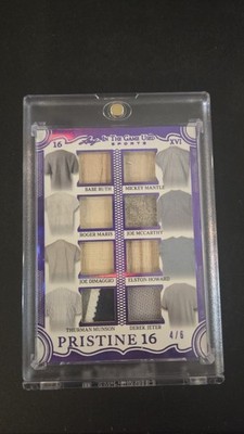 2025 In The Game Used Pristine 16 Ruth Mantle Maris DiMaggio Jeter Williams 4/6