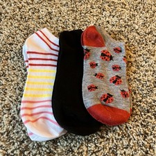 Women's Decorative Socks No Show Set of Three Brand New