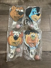 Hanna-Barbara 1977 Paddle Ball Toy Scooby-Doo Huckleberry Hound Yogi Bear Fred
