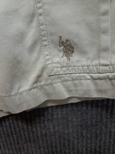 US POLO ASSN. Mens Size 36 Beige/Khaki 100% Cotton Cargo Shorts - Picture 6 of 10