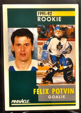 1991-92 Pinnacle Felix Potvin RC #345 Toronto Maple Leafs