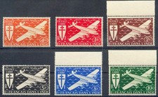 INDE 1942 Yvert PA 1-6 ** POSTFRISCH FLUGPOST TADELLOS SATZ (F0696