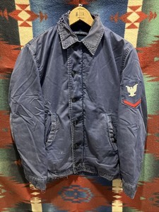 40's VINTAGE US NAVY N-4 ユーエスネイビー　オリジナル Vtg 50s USN N-4 Deck Jacket US NAVY Korean War Field Coat Size 40R