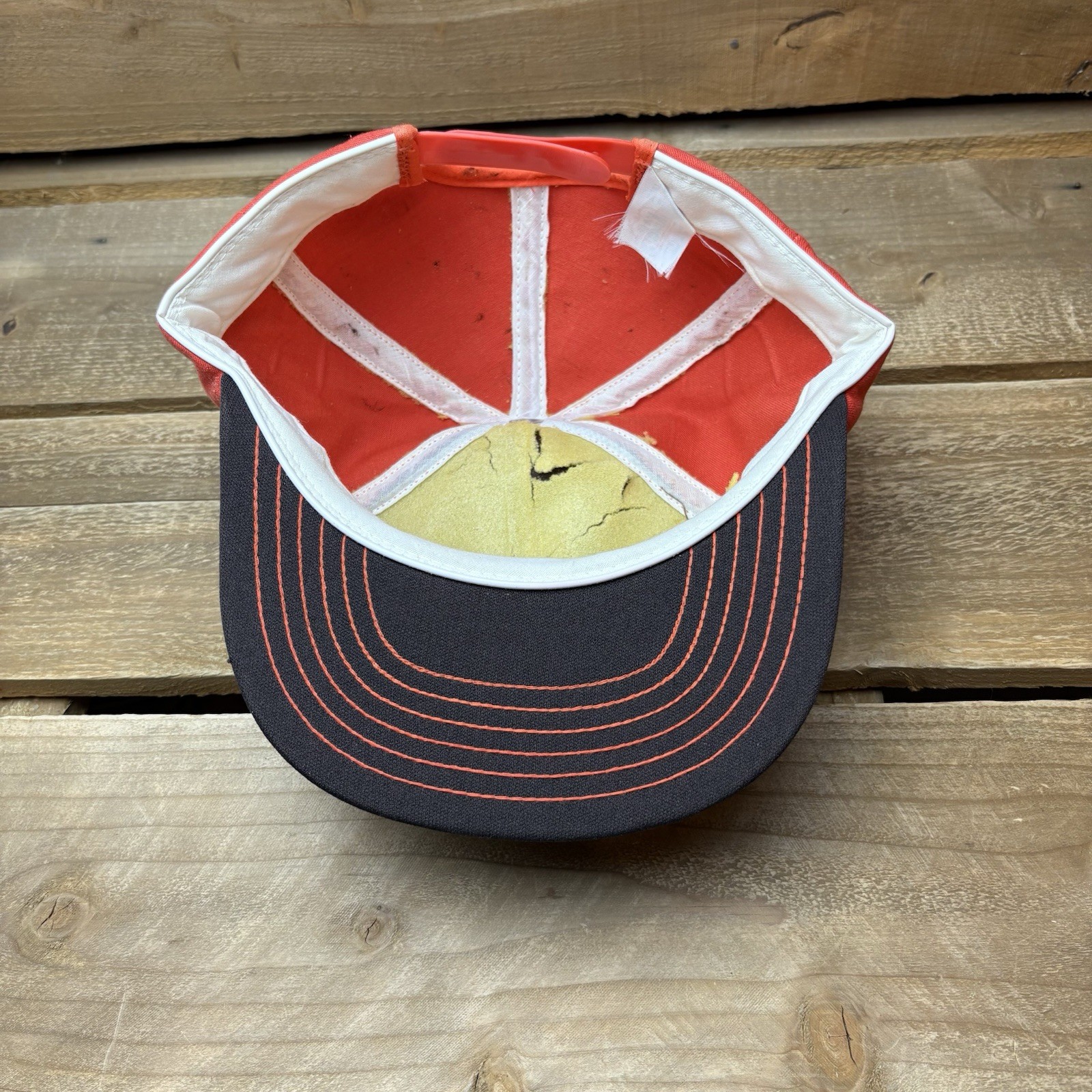 Vintage AG1 Orange Patch Panel Snapback Trucker H… - image 7