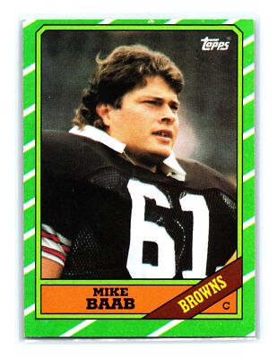1986 Topps Football #192 Mike Baab RC Rookie Cleveland Browns