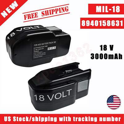Battery MIL-18 8940158631 For Milwaukee 18 Volt Power Plus Driver Drills 3000mAh