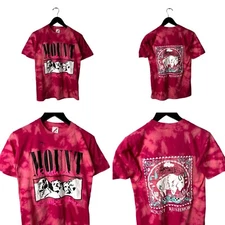Vintage 80s Mount Rushmore T Shirt Adult Pink Gray Small S Tie Dye USA Graphic T