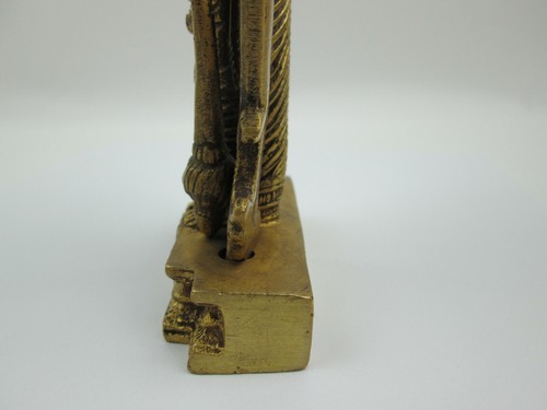 Vintage Solid Brass Lord Vishnu Hindu Statue Figure 6.5 inches - Picture 6 of 12