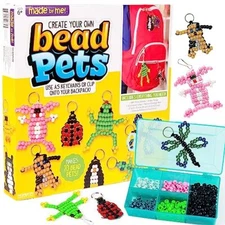 Made By Me Create Your Own Bead Pets, Includes Over 640 Beads, Lanyard Clips,...
