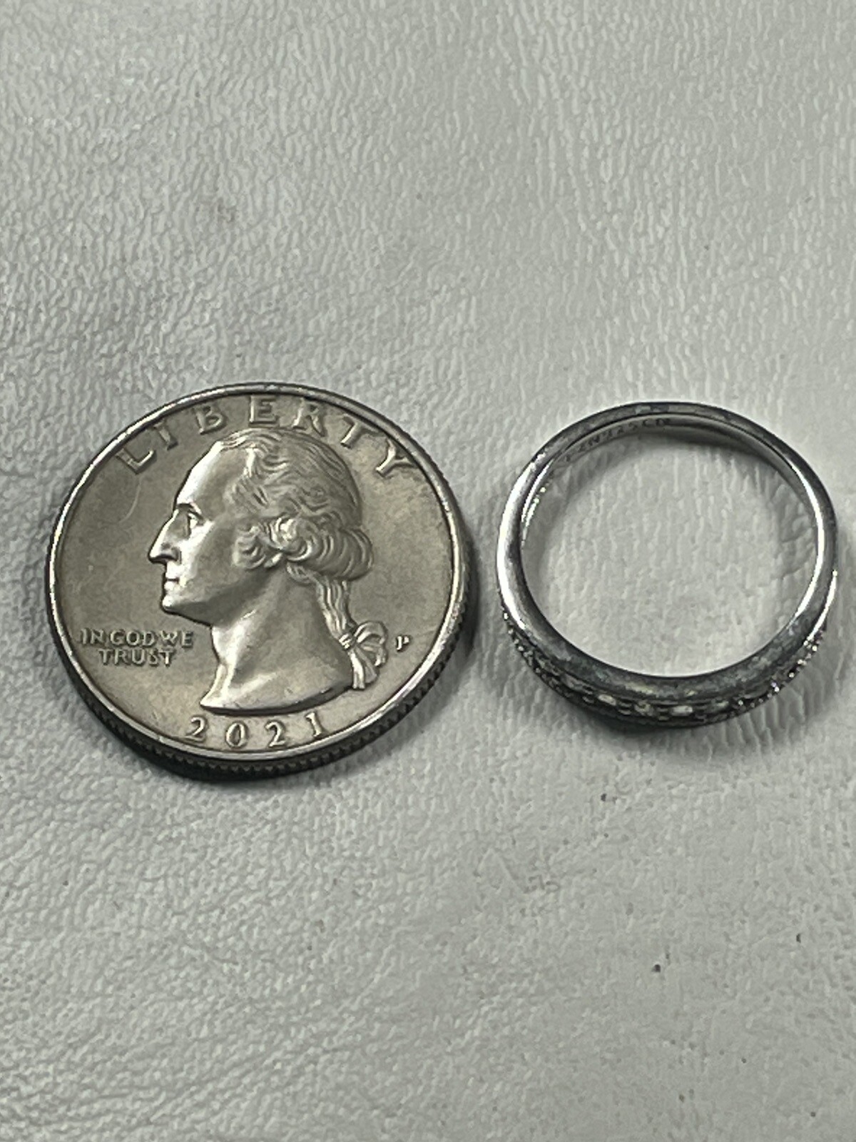 FZN 925 STERLING SILVER CZ BAND RING SIZE 6 GRADUATED 1.8MM3.4MM