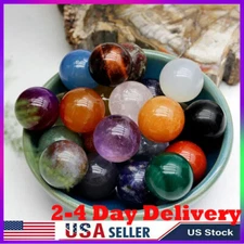 Wholesale Natural Quartz Crystal Stone Sphere Reiki Healing Beads Mixed 8-20mm